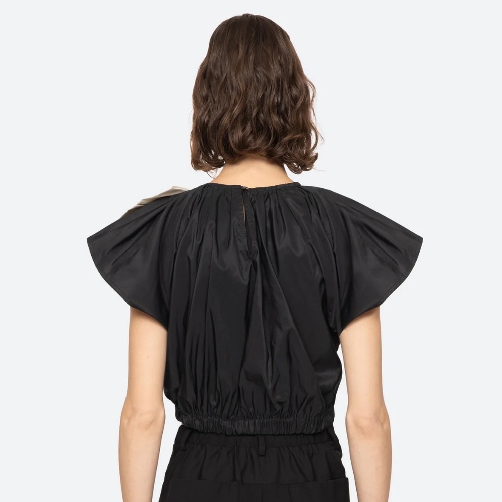 Sea NY Laurie Solid Flutter Sleeve Top - Picture 2 of 6